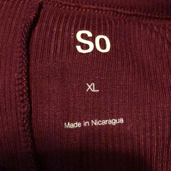 NWT Burgundy Long Sleeve Soft Ribbed Top for Women - Picture 7 of 9